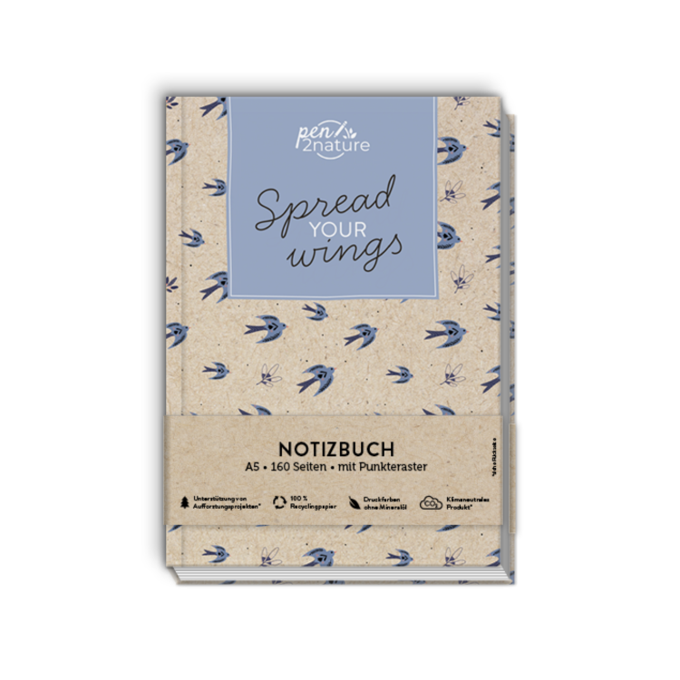 Notizbuch - spread your wings