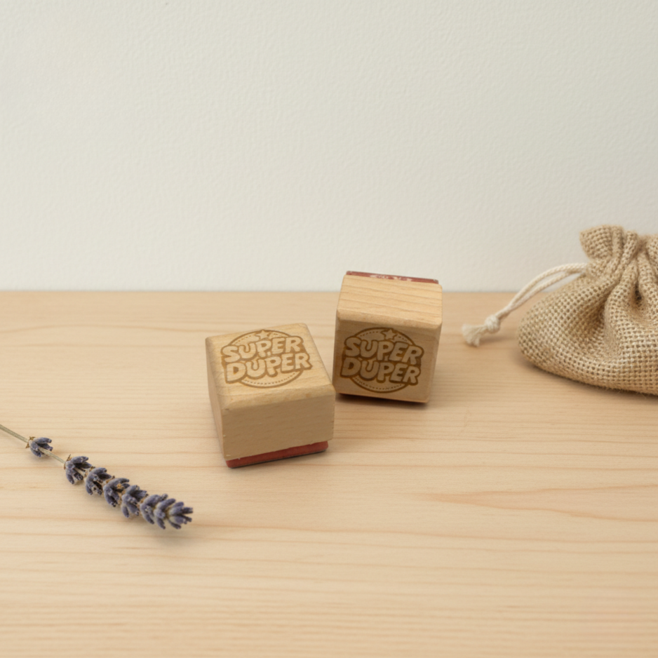 Holzstempel "Super Duper"